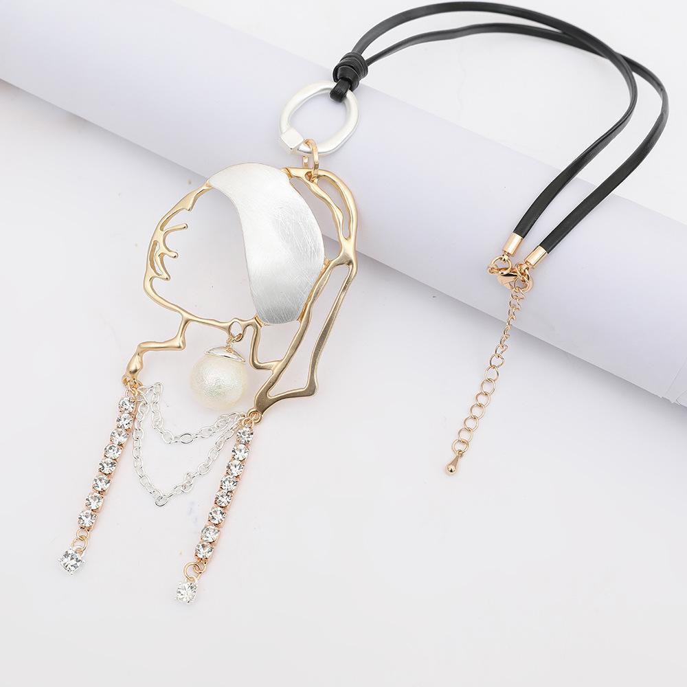 Earrings Chain Girl Pendant Personalized Vintage Premium Sweater Chain Women'S Metal Necklace