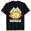 Funny Khinkali Khachapuri Food Lover Travel Georgia T-shirts Men Women Fashion Casual Tshirt 100% Cotton Loose Georgian T Shirt