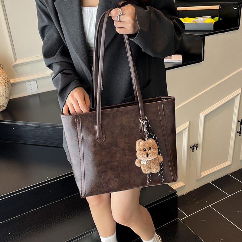 Tote Bag Women's Large-capacity Commuter Shoulder Bag Winter Fashion Trend Simple Handbag