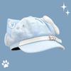 Popular Cat Ears Women'S Beret Anime Japanese Style Newsboy Cap Sweet Cat Paw Pattern Baseball Cap Everyday Outfits