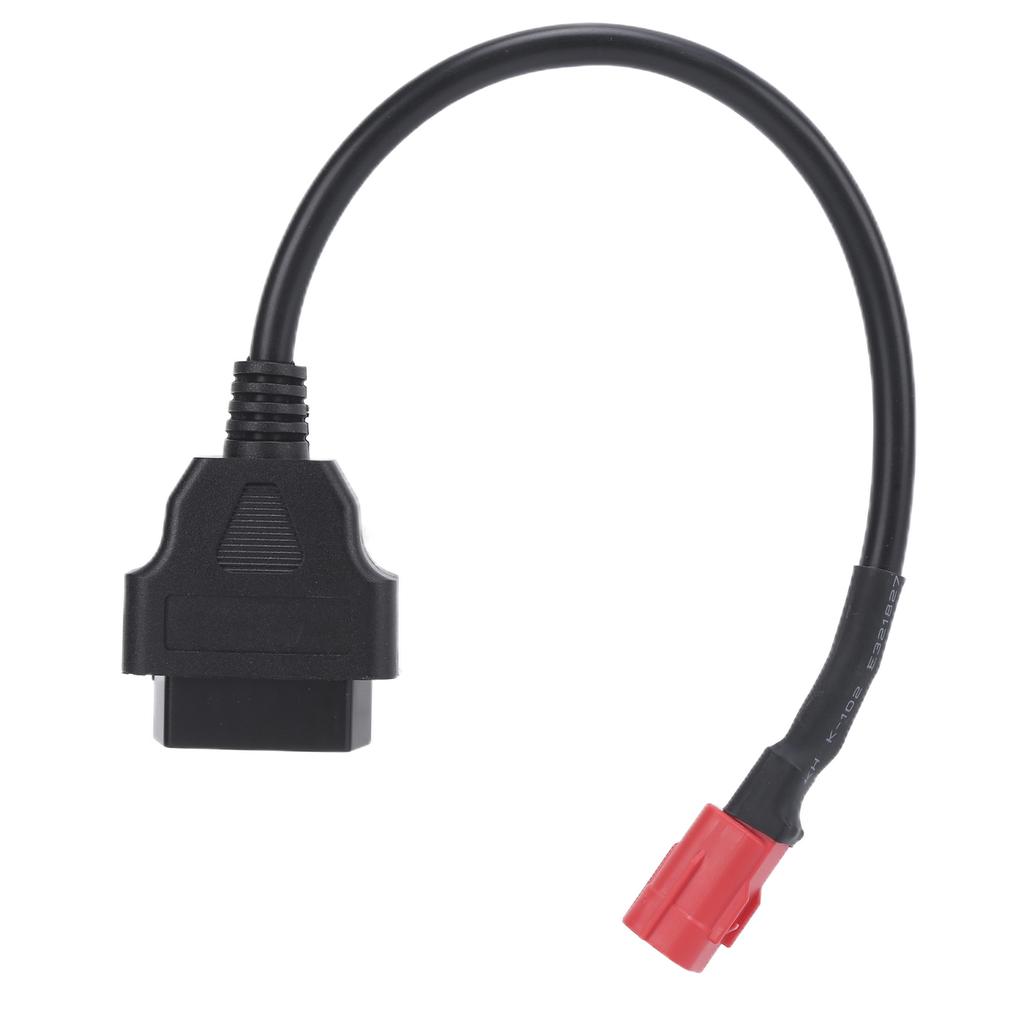 Motorcycle OBD 16Pin to 6Pin Connector Cable Flexible Black Maintenance Modification