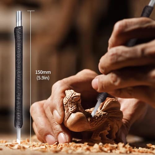 zmart Professional 10-Piece Tungsten Steel Stone Carving Kit, Hand Tool Set with Chisels, Wood Carving Cutting Blades, Stone Engraving Chisels, Carvin