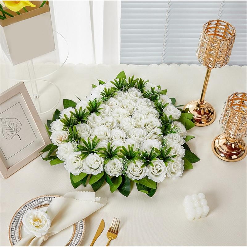 Heart Shaped Artificial Flower Decorations Photo Props for Wedding Centerpieces Road Leading Flower Rack Decorations