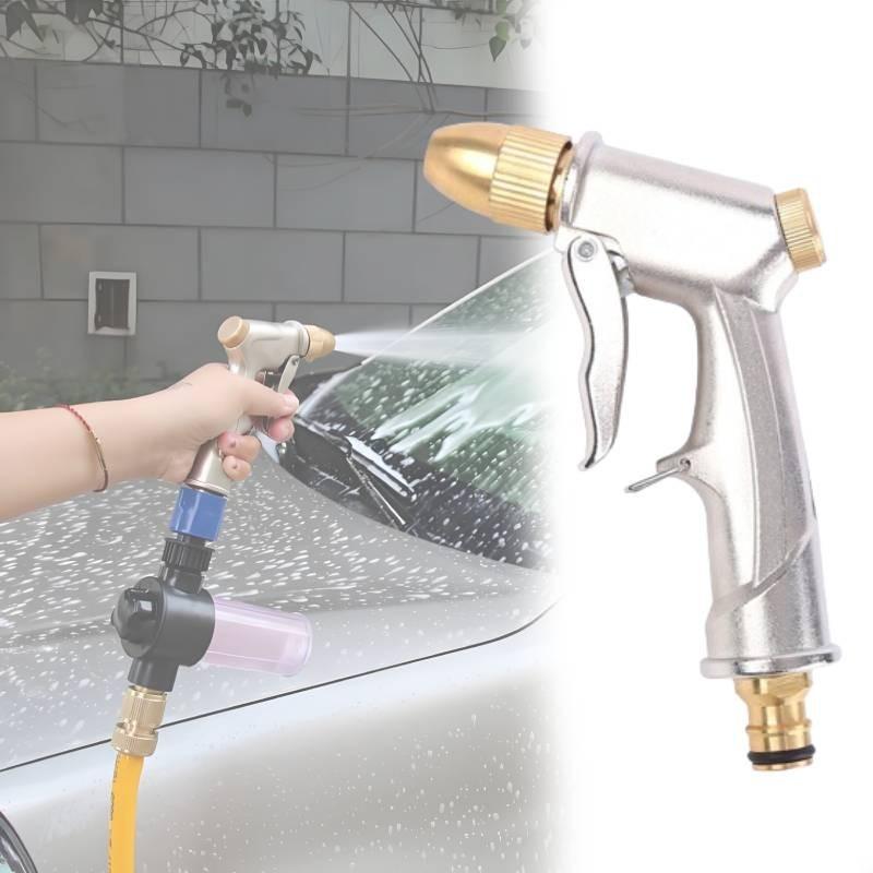 Premium Silver Plated Aluminum Alloy Water Gun For Car Washing And Gardening Needs