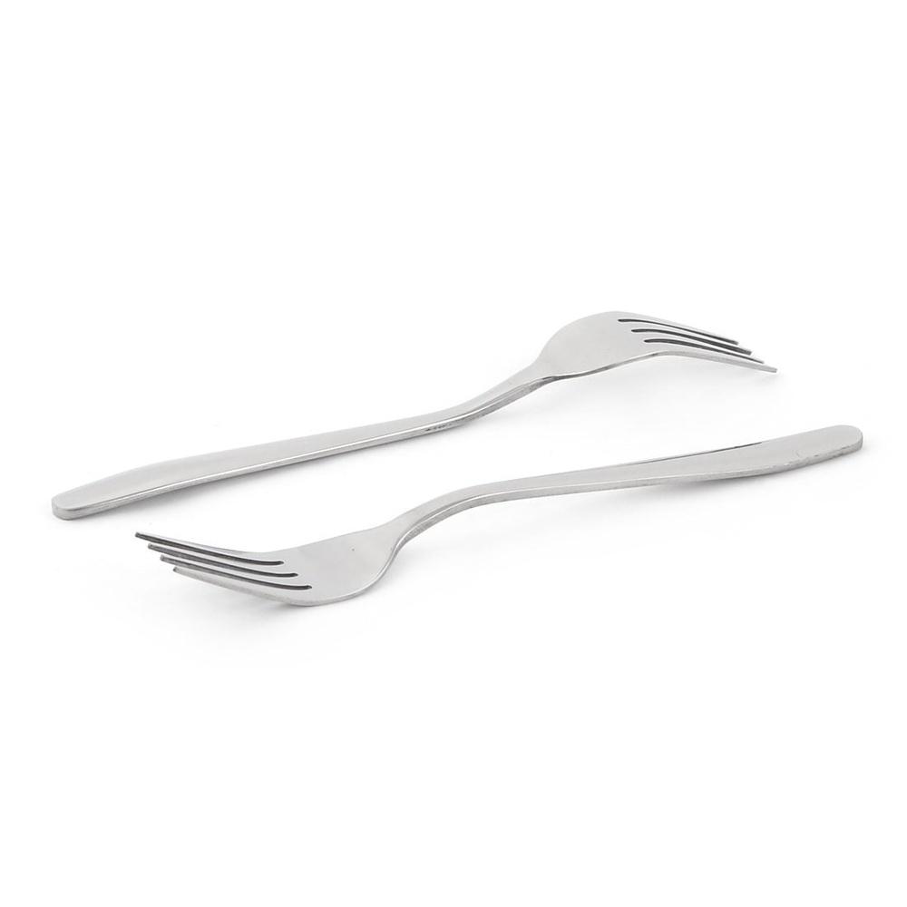 Stainless Steel Dinner Forks 6 Pack Durable Tableware Kitchen Cutlery Salad Forks Family Picnic Camping Use