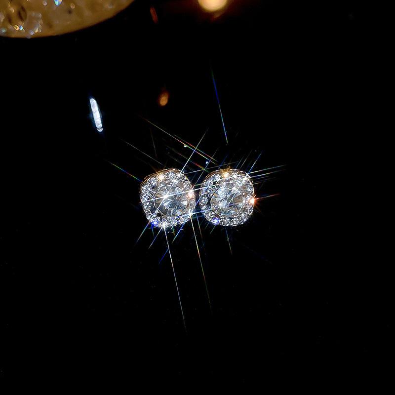 Lekkie luksusowe kolczyki z cyrkonii proste kolczyki geometryczne z pustym krzyżem wesele wykwintna biżuteria do uszu prezenty dla kobiet