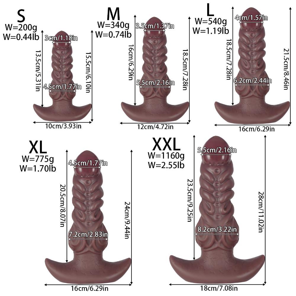 Realistischer Tier-Silikon-Analstecker Unisex Anal-Expander Erwachsenenspielzeug