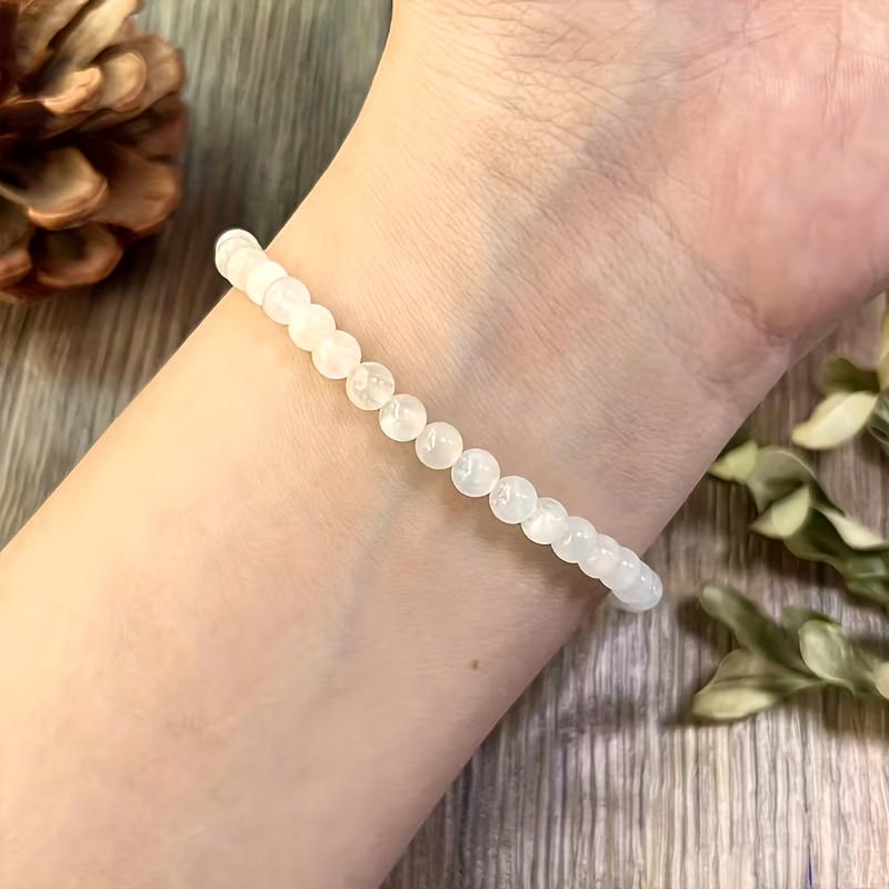 Elegant Minimalist Moonstone Beaded Bracelet, Suitable for Daily Wear Special Occasions