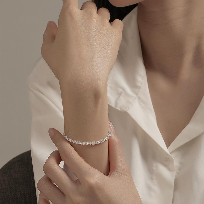 Phoenix Tail Sparkling s925 Sterling Silver Women's Bracelet - Light Luxury, High-End, Super Shiny Design