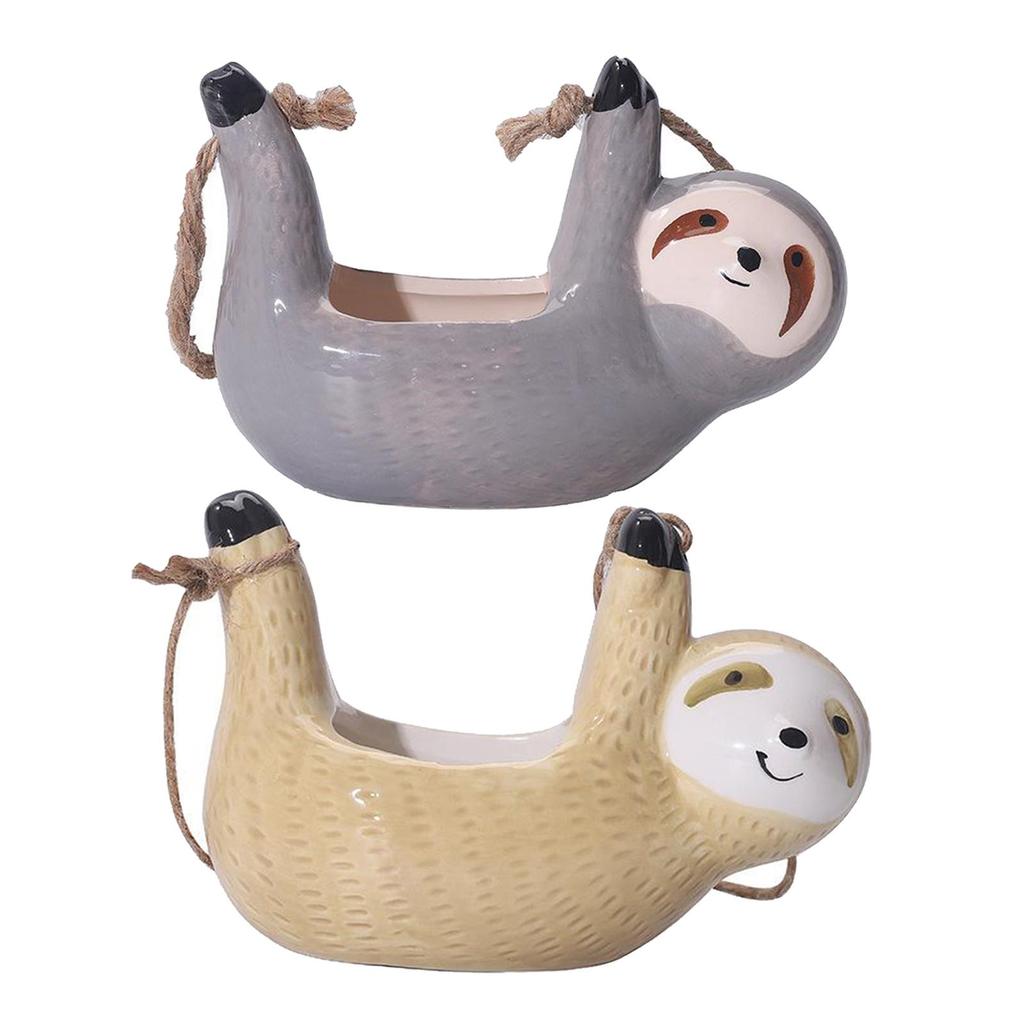 Hanging Flowerpot Succulent Pots Animal Plant Planters Sloth Plant Pots Small Planter Container Small Air Plants Flowerpot