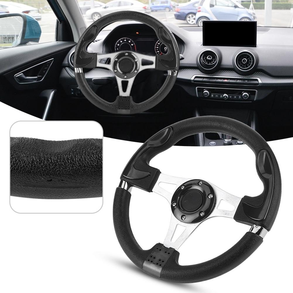 320mm 12.5in Car Sport Steering Wheel with Horn Button Universal Auto Modified PartsBlack