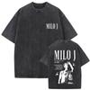 Washed Vintage Rapper Milo J    Music Album Logo Merch Tshirt Unisex Women Hip Hop Fashion Oversized T Shirts Streetwear