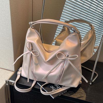 2025 New Bow Backpack Bag Women's Fashion Korean Tote Bag Casual Large Capacity Shoulder Backpack