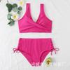 Swimsuit Solid Color Split Swimsuit Bikini Set Underwear Two-piece Set