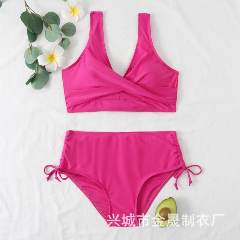 Swimsuit Solid Color Split Swimsuit Bikini Set Underwear Two-piece Set