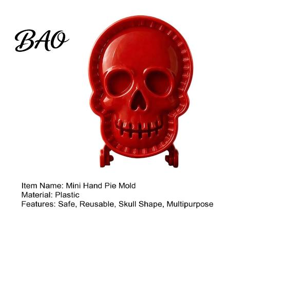 Pocket Pie Press Halloween Hand Mold, Skull Dough Cutter, Reusable Pastry Making Supplies Mini Mold for Holiday Treats Baking Creative Snack Maker