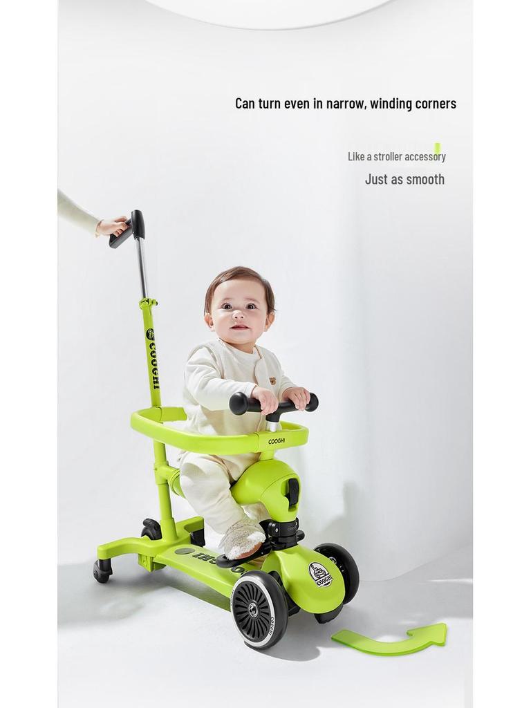 Cool Ride V3V6: 3-in-1 Scooter for Ages 1-3 - Perfect Baby's First Birthday Gift & Walker/Stroller Combo
