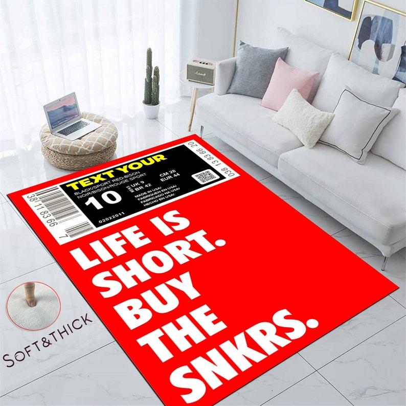 

Коврик для кроссовок на заказ для хайпбистов-кроссовок: Персонализированный с вашим именем, идеальный домашний декор для комнат с кроссовками 40x60cm