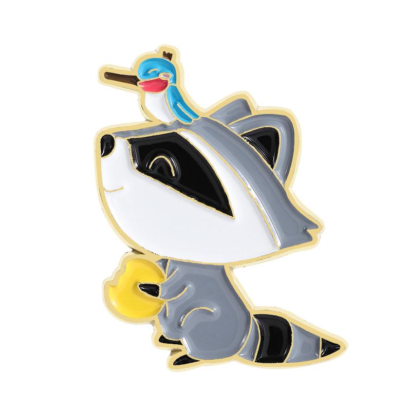 Cartoon Anime Character Enamel Pin Cute Cat Red Rabbit Dinosaur Frog Animal Brooches Lapel Badge Funny Jewelry Gifts For Friends
