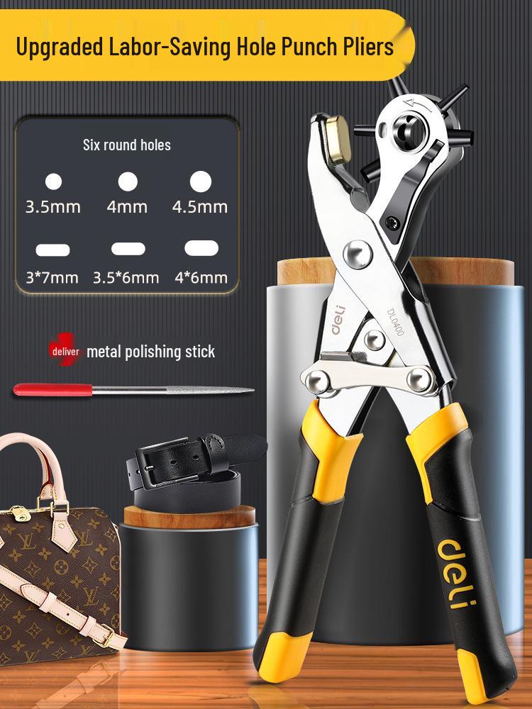 Labor-Saving Leather Hole Punching Pliers for Belts and Straps