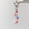 Adorable Ice Cream Design Crystal Phone Lanyard Green Pendant Keychain Gift Unisex Ice Cream Cup Keychain for Her
