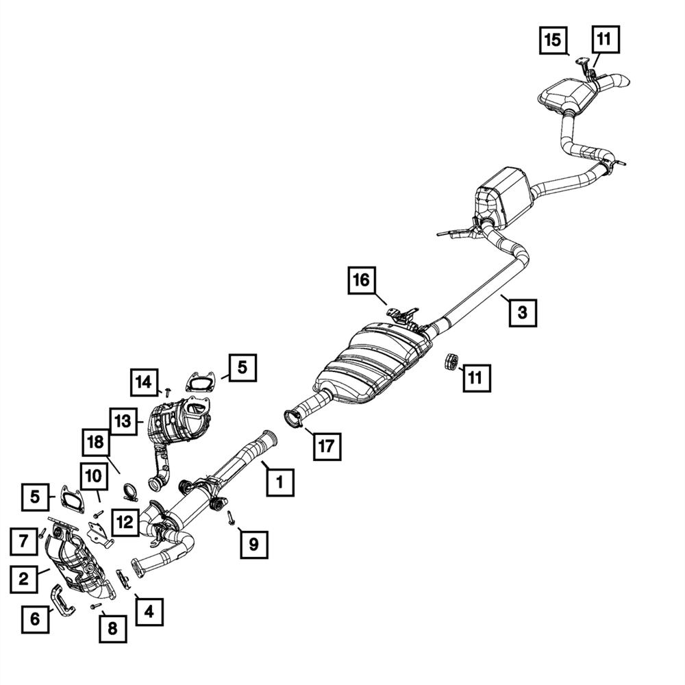 Exhaust Support Isolator Right 68312120AA