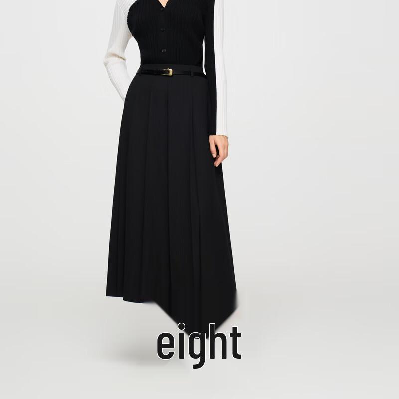 ELLASSAY Women s Elegant Pleated Triacetate Midi Skirt M