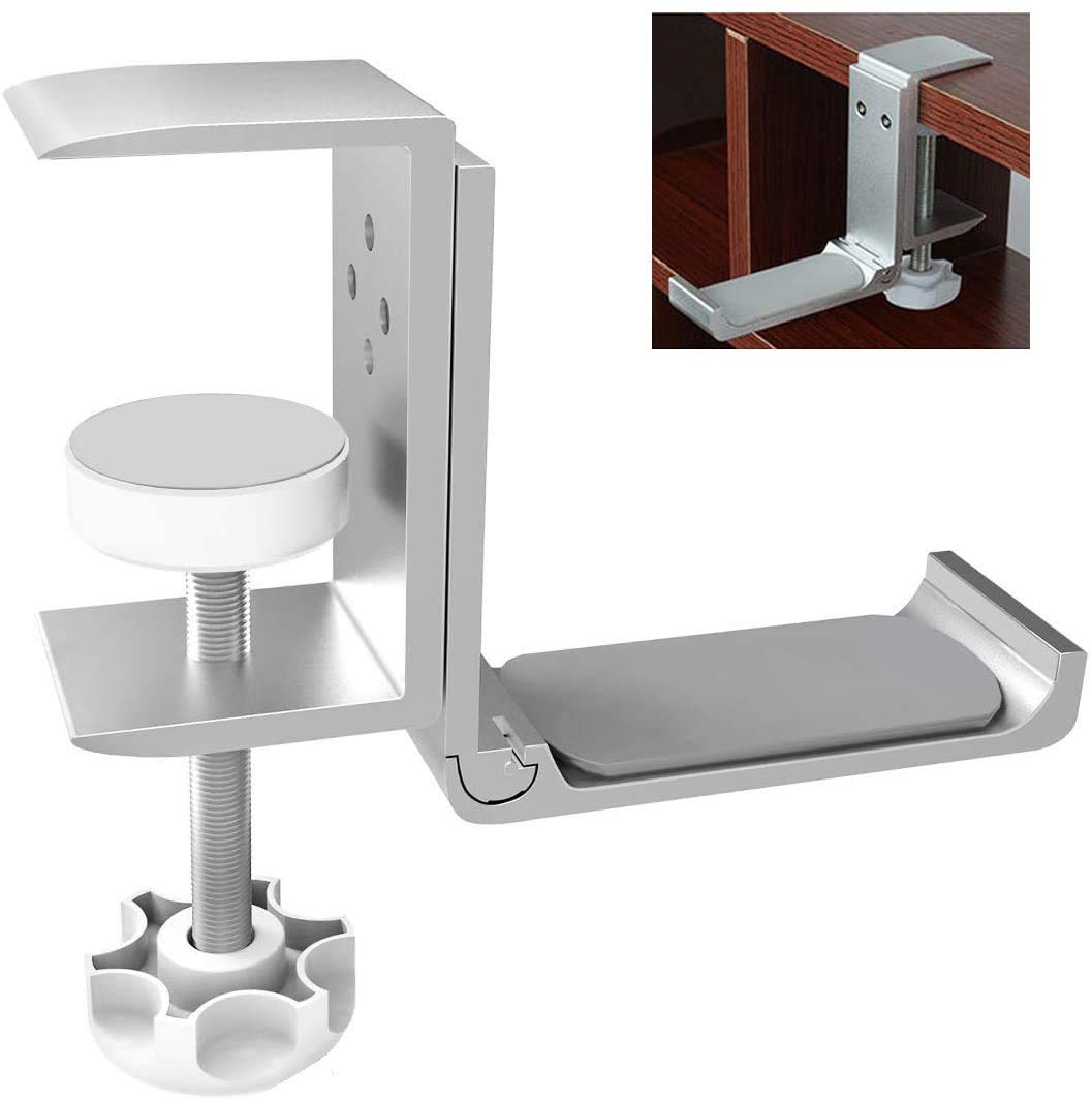 

Twaxl Складная подставка-держатель для наушников Кронштейн Алюминиевая подставка для гарнитуры/саундбара Зажим для крепления под столом Крючок Складывается вверх, когда не используется