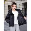 Trendy Women Short Padded Jacket Thickened Cotton Hooded Loose Coat Winter Fashion Outfit