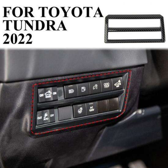 Carbon Fiber Style Side Console Headlight Switch Panel Trim For Toyota Tundra