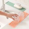 Silicone Dish Cup Drying Mat Anti-slip Sink Countertop Drain Pad Organizer Kitchenware Storage Protective Mat Kitchen Supplies