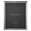 Impressions 999 Silver Narrow Hammered Photo Frame 8 x 10 Wood Back Made In Italy