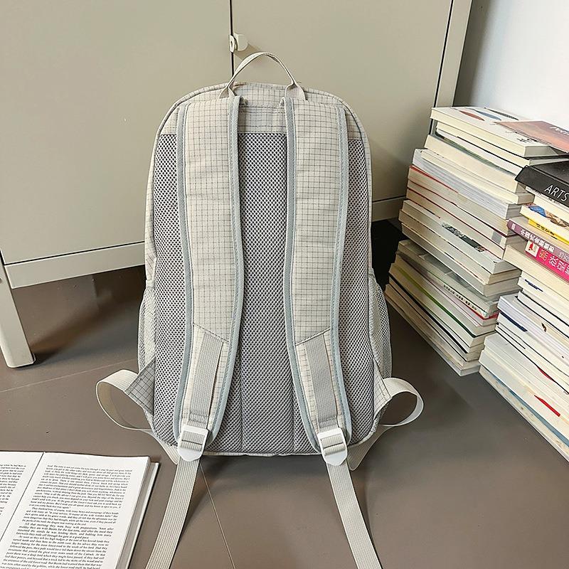 High value niche trendy cool letter backpack couple simple lightweight large capacity backpack