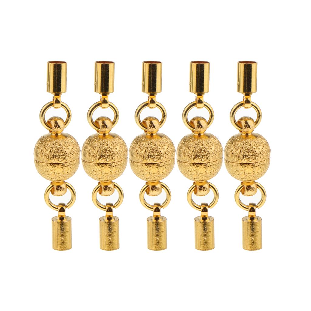 10Packs 5 STRAND PUSH SLIDE LOCK CLASPS Bracelet Necklace DIY Jewelry Making