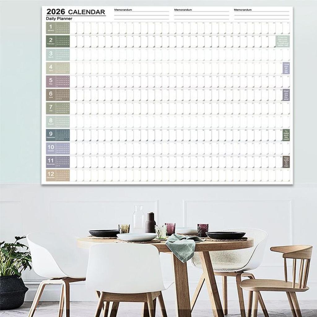 2026 Kalender Wandmonatskalender 12 Monate gefaltet 2026 Poster Zeitplanorganizer für Familie Freunde Schüler Lehrer Zuhause