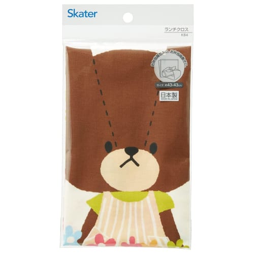 Skater Children's Lunch Cloth, 43x43cm, Made in Japan, The Bears' School, Girls', KB4