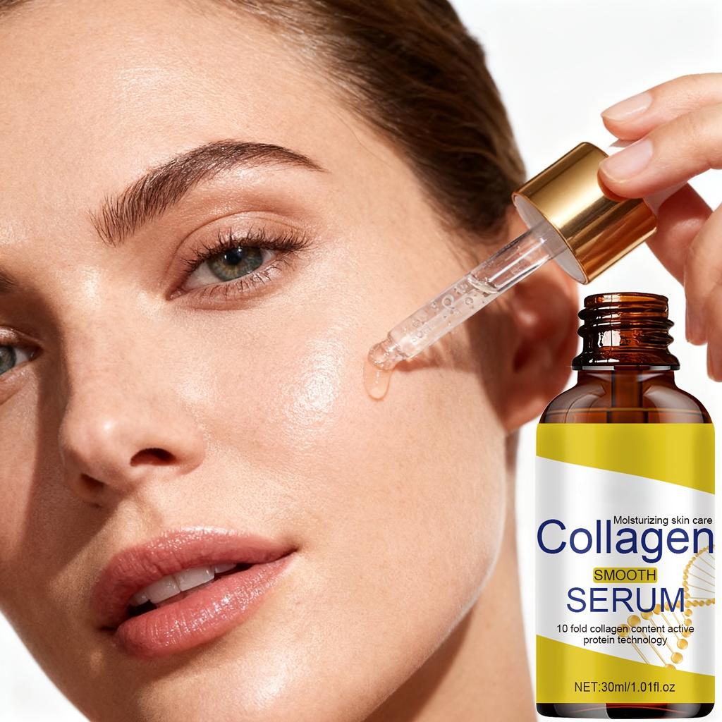 Collagen Boosting Serum with Protein Technology, Intensive Daily Moisturizing & Plumping Face, Visibly Smooths, Hydrates & Improves Skin Elasticity