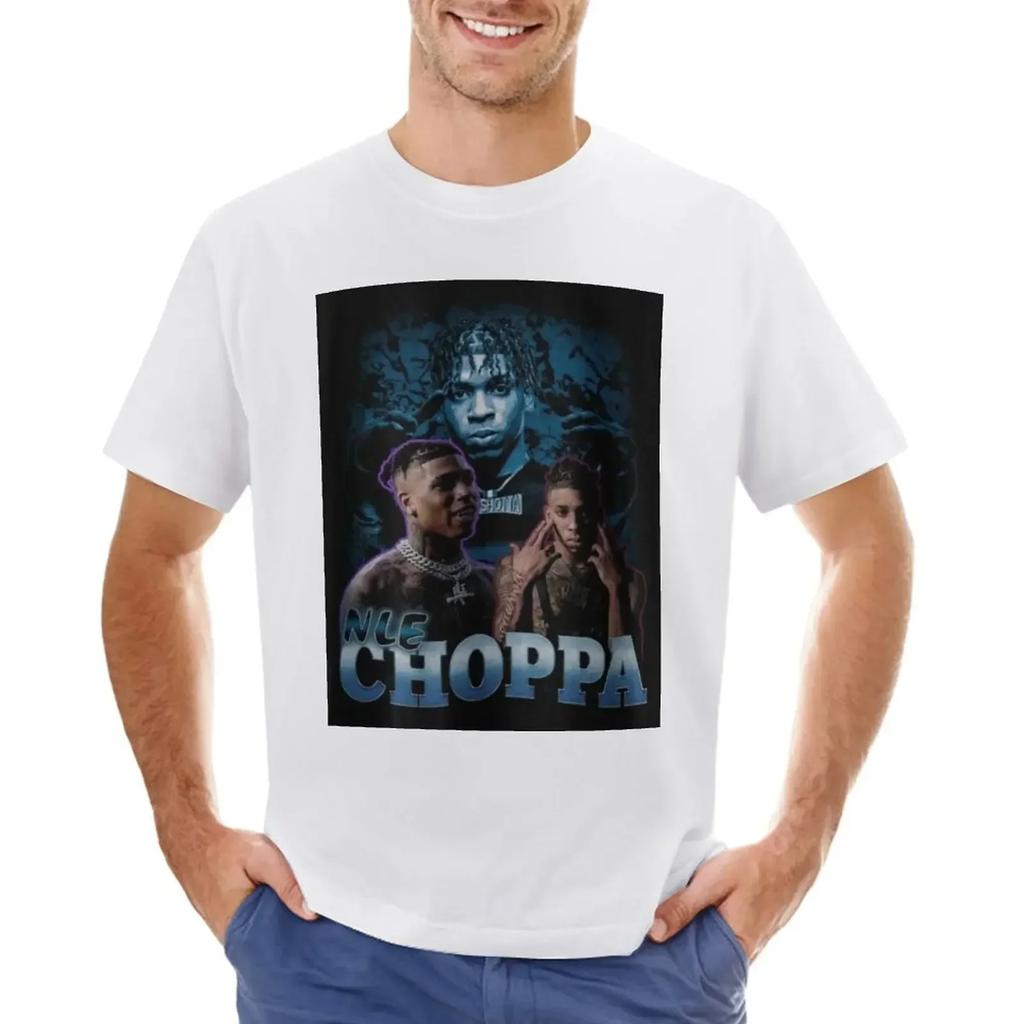 NLE Choppa Vintage Shirt-90s Retro Vintage Singger T-shirt hippie clothes Blouse mens tall t shirts
