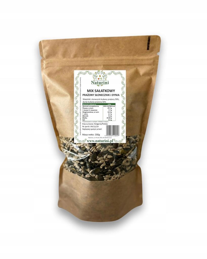 Salad Mix 50/50 Roasted Pumpkin + Roasted Sunflower Seeds 500G Naturini