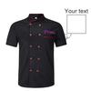 Personalized Embroidered Chef Work Uniform Short Sleeve Back Kitchen Catering Clothing Unisex Version