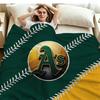 Oakland Athletics Druck Flanelldecke Hohe Qualität Warm Bequem Decke für Alle Jahreszeiten Perfekt für Geschenke Heimdekoration