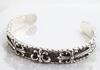 Silver 925 Bangle Bracelet for Men Lily Emblem Double [cmy Select] (11 Cross)
