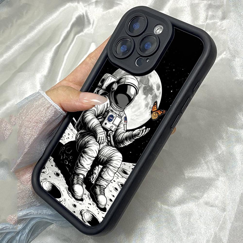 JT52 Astronaut s Moon Adventure Butterfly Realme C35 15 Huawei Honor 70 90 Infinix Tecno itel Motorola Google All Model Angel eyes Soft TPU Phone Case Huawei Nova 3 чёрный
