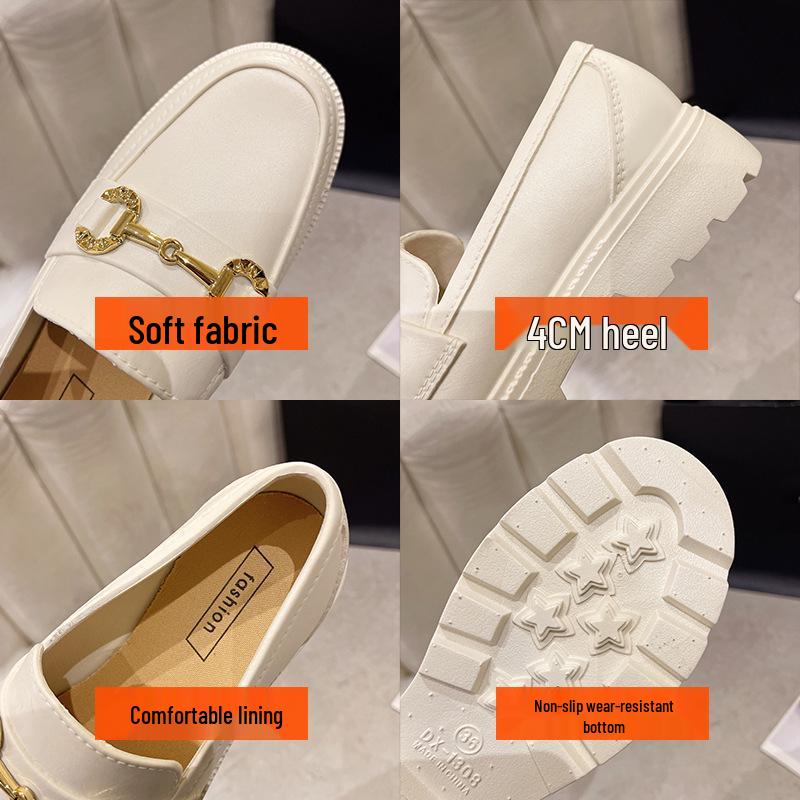 2023 Autumn/Winter Women's Thick Sole Loafers: Versatile British Style & Fashionable Soft Sole Southeast Asian Design.