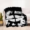 Abstract Graffiti Art Print Urban Street Style DecorBlanket Flannel Throw Blanket for Sofa, Bed, Travel, Camping, Office, Couch, Chair