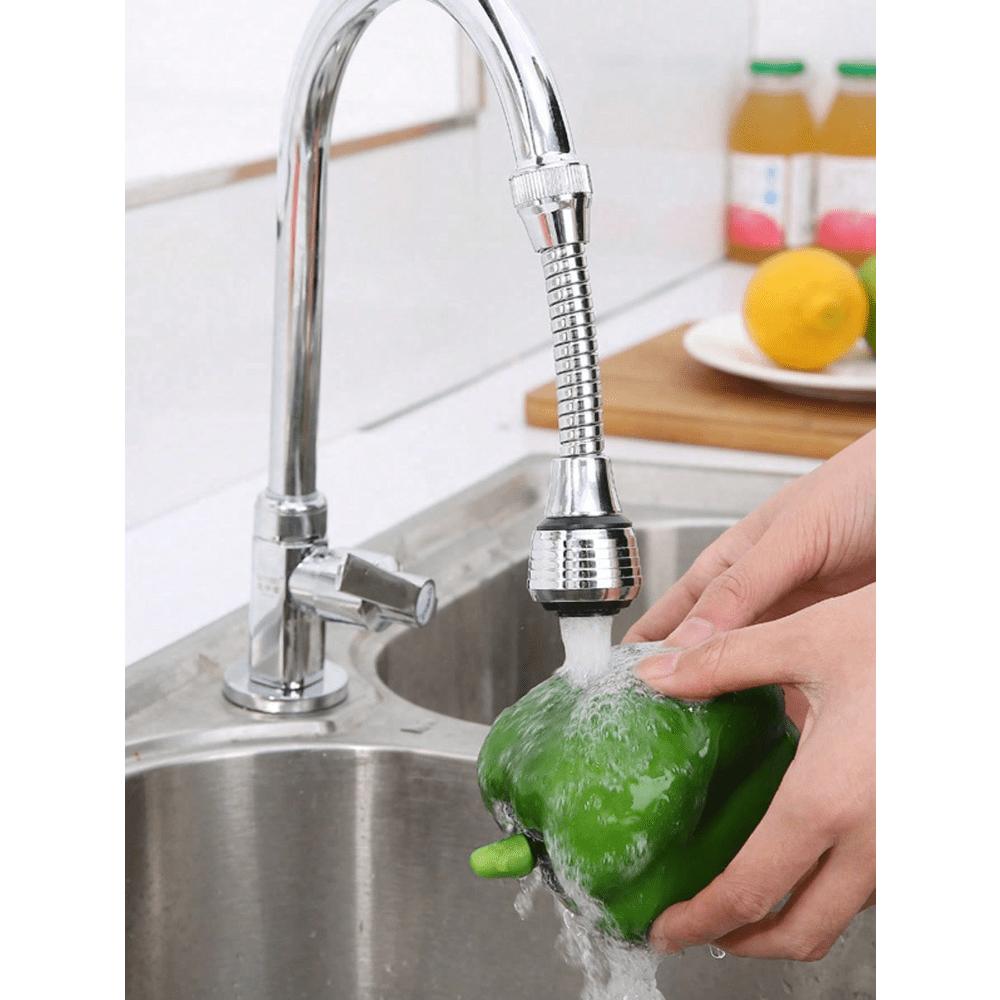 1pc Creative 360° Rotatable Faucet Extender With 2 Modes-Longer, Splash-Proof Nozzle For Kitchen Water Saving Home Bathroom Accessories