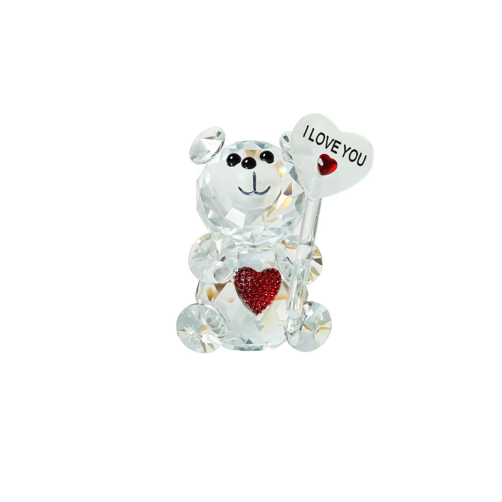 

Cute Heart-shaped Bear Holding I LOVE YOU Valentine s Day Ornament One Size червоний