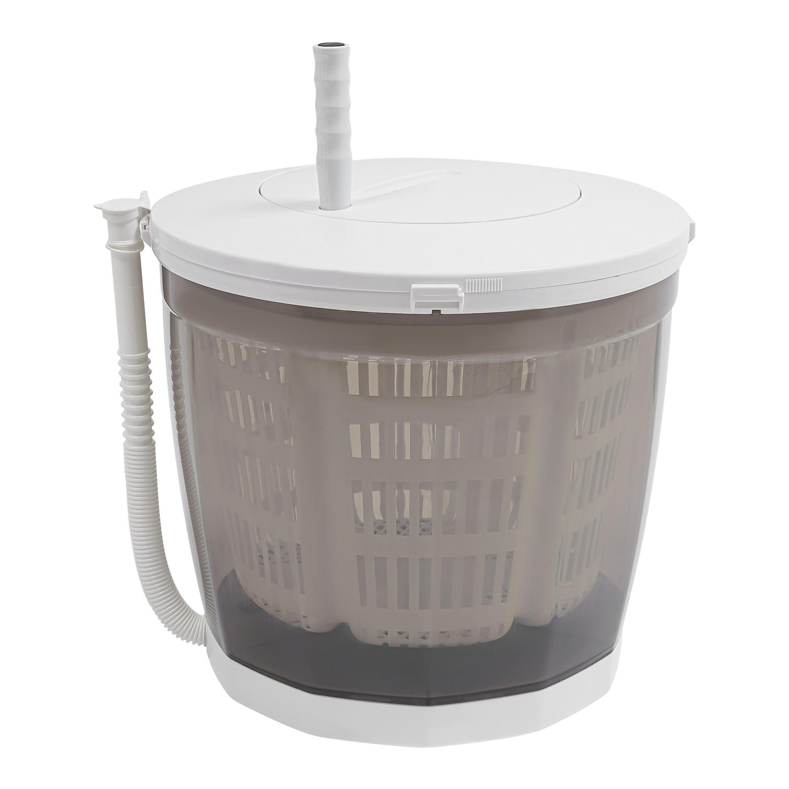 

Міні-портативна пральна машина та сушарка, 2-в-1, не електрична, з ручним приводом, підходить для невеликої кількості білизни, сіра сірий колір