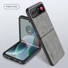 Copertura di Lusso in Pelle di Agnello Per Motorola Razr 40 Moto Razr40 2026 Custodia per Telefono Resistente agli Urti in Pelle di Pecora e Plastica Rigida