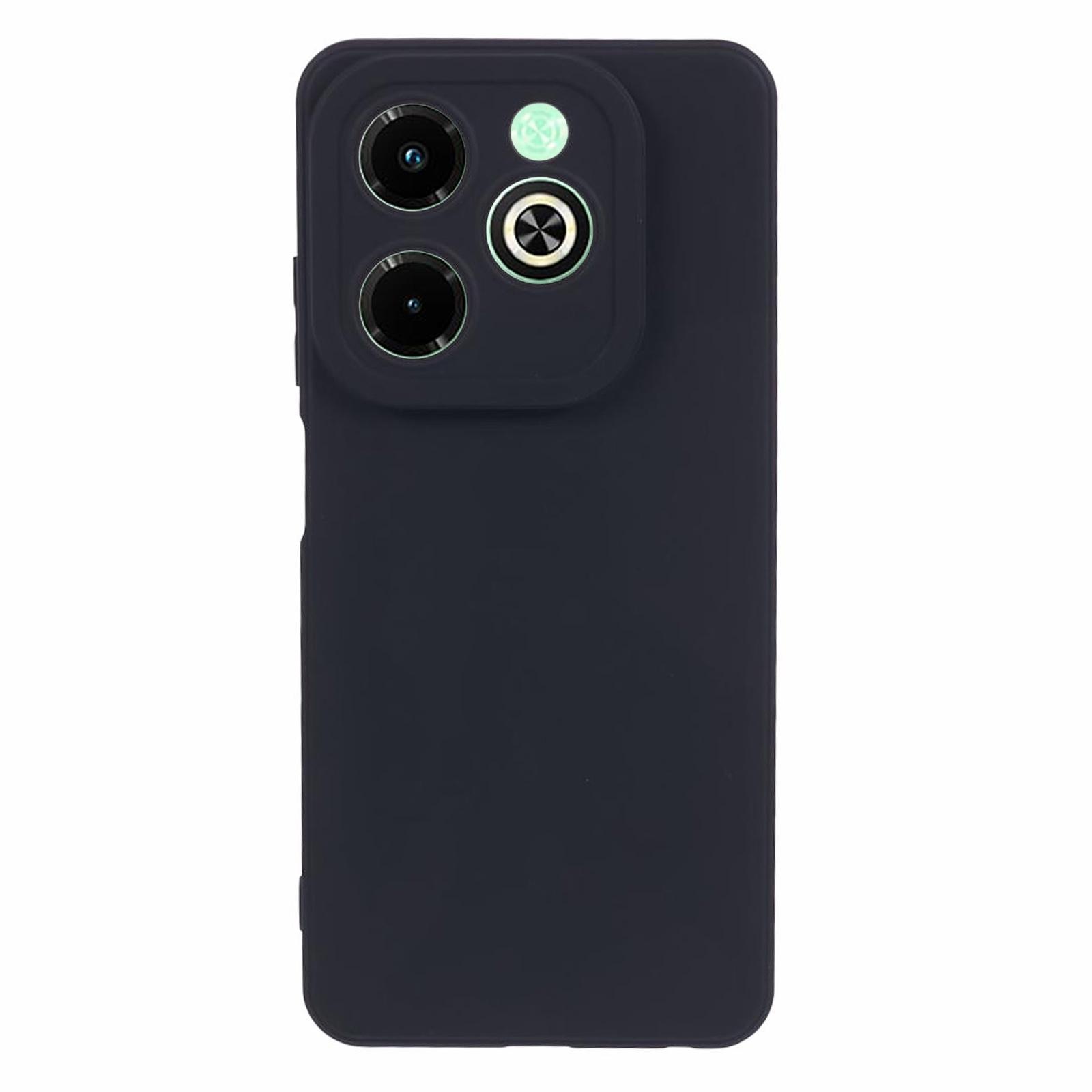 

Мягкий ТПУ чехол для телефона Infinix Hot 40i Прямой край Black